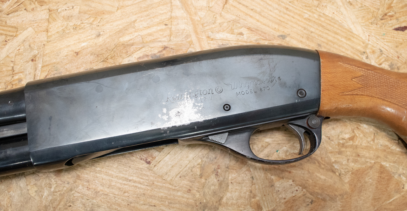 REMINGTON 870 Wingmaster 12 Gauge Police Trade-In Shotguns with Wood Stock
